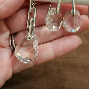 Swarovski Large Crystal Necklace and Earring Set
